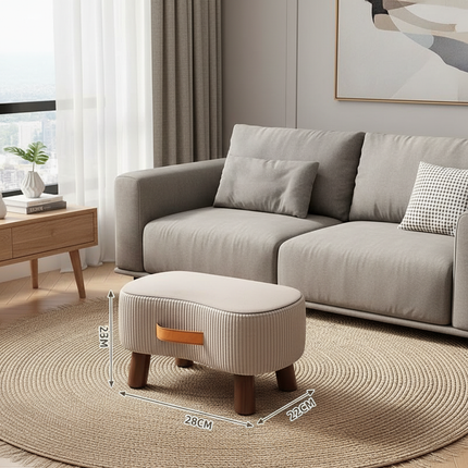 Potable Small Wood Chair Household Shoe Changing Stool Sofa Living Room Foot Rest Stool Tea Table Children Bathroom Footstool - gallery 2