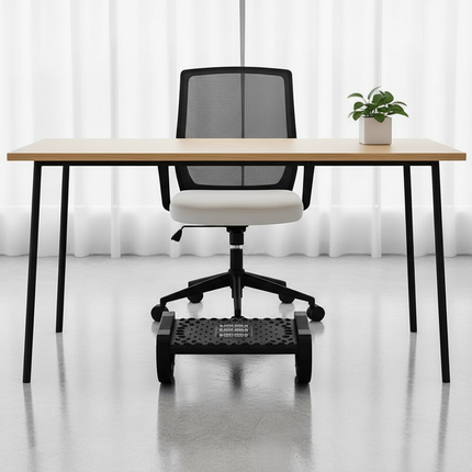 Portable Foot Rest Under Ergonomic Footrest Stool 6 Height Position Adjustable Foot Stoo with Firm Non-Slip Legs Massage Rollers - gallery 2