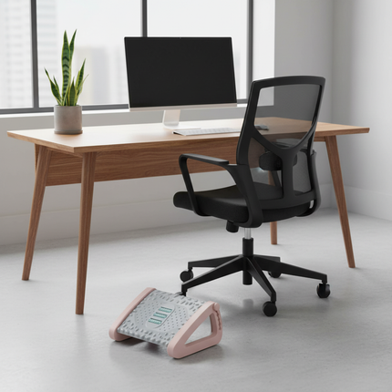 43*32cm Office Stool Footrest With Ergonomic Design Relieve Pressure Improve Comfort Footstool Massage Rollers For Office Space - gallery 2