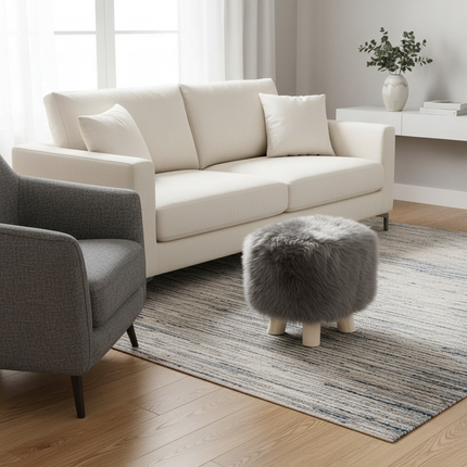 Adorable Shoes-changing Stool Plush Wooden Footrest Removable Chair Cover Soft Seat Cushion Home Decor Furnitu 가구 걸상 - gallery 2