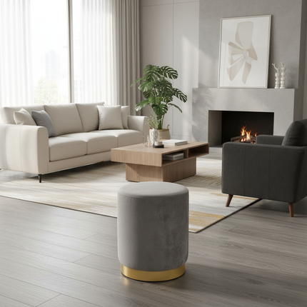 Modern Soft Velvet Bed Footrest Stools Ottomans Entrance-hall Shoes Stool Living Room Furniture Dresser Chair Pouf Footstool N - gallery 2