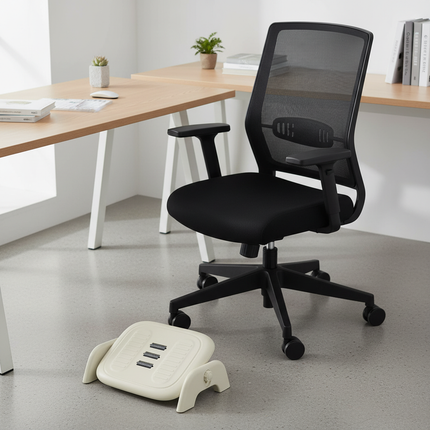 Ergonomic Massage Footstool Durable Detachable Foot Rest Stool Feet Support Adjustable Height Footrest Cushion Living Room - gallery 2