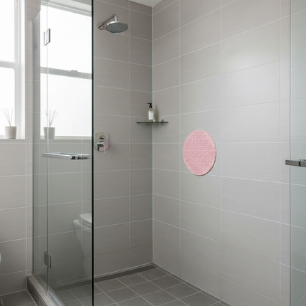 Round Non-Slip Shower Mat, Strong Suction Bath Mats With Drain Holes, Bathtub Mat With Raised Massage Loop - gallery 2