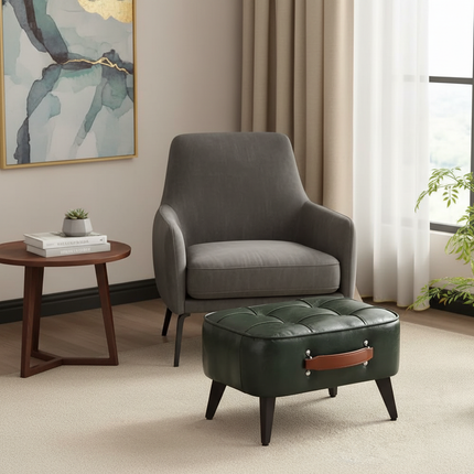 1pc Minimalist Short Stool, Super Soft & Space Saving Short Sofa, Household Shoe Bench With Soft Seating, For Living Room Entry - gallery 2