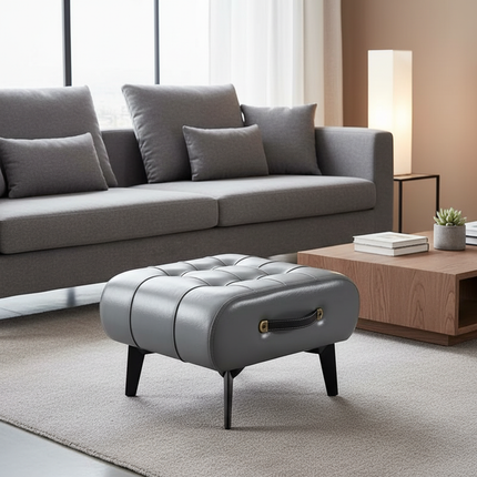 UVR Light Luxury Shoeshine Stool Home Entrance Entrance Chair Coffee Table Small Low Stool Living Room Sofa Footstool Furniture - gallery 2