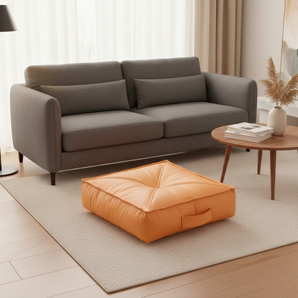 Cushion futon tatami floor footstool bay window cushion padded cushion cushion pillow small bench square round low stool - gallery 2