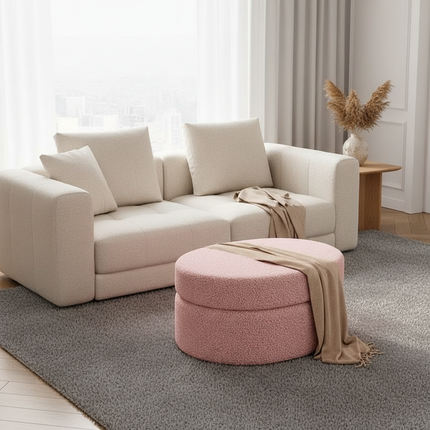 Home Furniture Stool Creative Storage Boxes Lamb Cashmere Hallway Bench Advanced Foot Seat Multifunctional Shoe Changing Stool - gallery 2