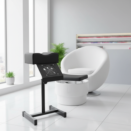 Professional Pedicure Stool Height Adjustable Manicure Chair Beauty Salon Spa Lift Stool Footrest Nail Bench w/Dust Cleaning Fan - gallery 2