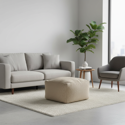 Fabric Removable and Washable Round Floor Futon Seat Pouf Ottoman Foot Rest  Window Living Room Tatami Low Stool Pedal - gallery 2