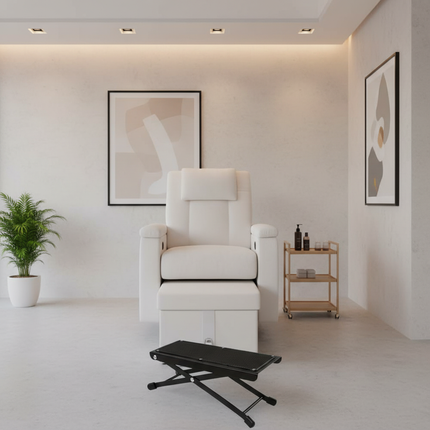 Folding Foot Rest 4-Height Adjustable Pedal Footrest Stand for Beauty Salons Home Pedicures Toe Nail Tool and Guitar Pedal Stool - gallery 2