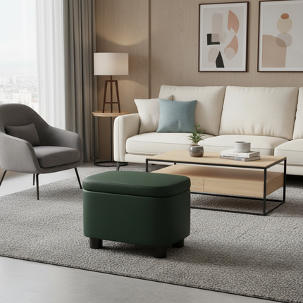 home Furniture Household Low Stool Living Room Coffee Table Sofa Stools Soft Bag Pier Ottoman Footrest With Storage Space Stool - gallery 2