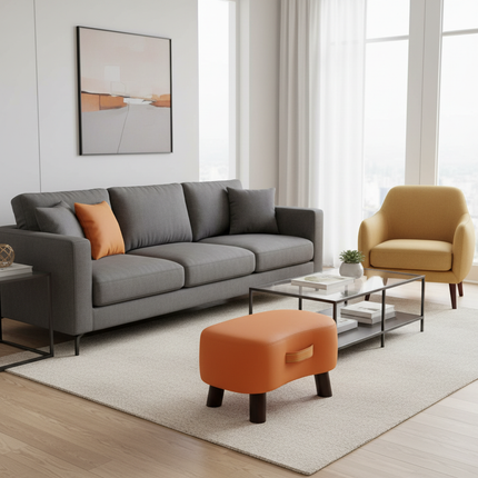 Simple Shoe Changing Stool Living Room Sofa Pedal Stool Coffee Soft Bag Household Nordic Furniture Shoe Bench Dining - gallery 2