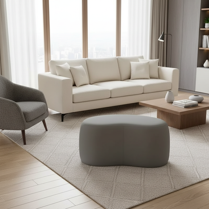 Luxury Stool INS Lamb Changing Wool Foot Stool Bedroom Pouf Nordic Shoe Ottoman Creative Design Living Room Floor Sofa Bench - gallery 2