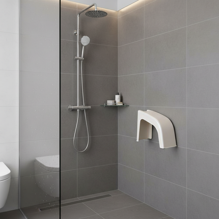 Manicure Pedicure Stool with Grooves Storage Shower Foot Holder Stand Anti-skid Universal Plastic Shaving Toenail Leg Rest Stand - gallery 2