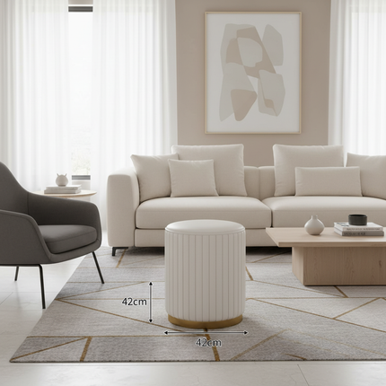 Fashion Storage Stool, Shoe Changing Stool, Makeup Stool, Bedroom Dressing Table Round Stool, New Round Stool with Storage Space - gallery 2