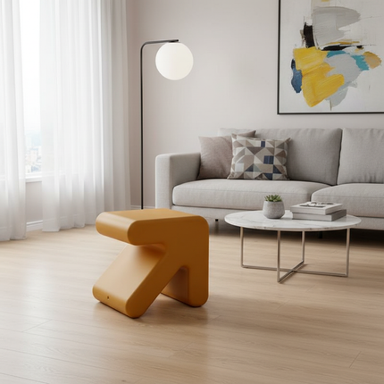 Warming New Style  Modern Simple Arrow Stool Creative Plastic Small Love Stool Fitting Room Door Shoe Stool Rest Stool - gallery 2