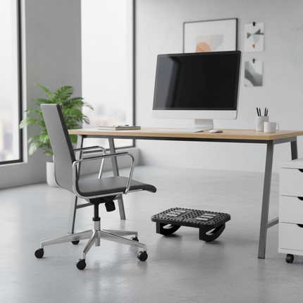 Under Desk Foot Rest Stool - Versatile & Washable for Office, Home, Car Use. Relieves Back, Knee & Lumbar Pain - gallery 2