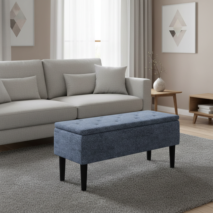 Homcom Bedroom Storage Chest 47 L with Flip Lid 95X38X45 cm - gallery 2