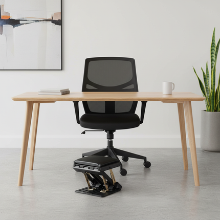 Folding Footrest With 4 Adjustable Heights & 3 Adjustable Angle Of Inclination Non-slip Foot Stool With Massage Function - gallery 2