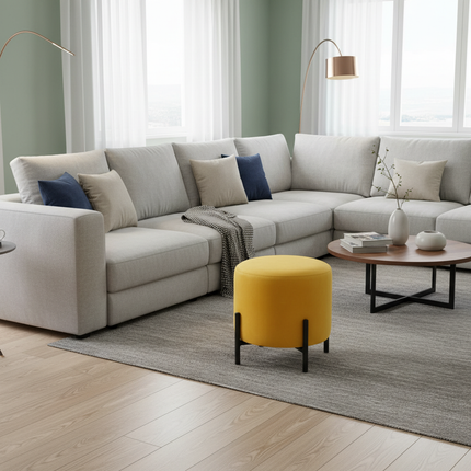 Customized Velvet Dressing Stool Golden Leg Tassel Makeup Bench Openable Ottoman Pouf for Home Fashionable Furniture - gallery 2