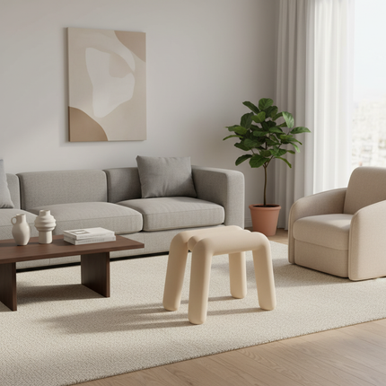 UVR Light Luxury Stool Modern Simple Coffee Table Stool Bedroom Makeup Chair Sofa Footstool Doorway Shoeshine Stool Furniture - gallery 2