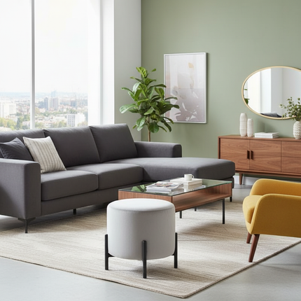 Customized Velvet Dressing Stool Golden Leg Tassel Makeup Bench Openable Ottoman Pouf for Home Fashionable Furniture - gallery 2