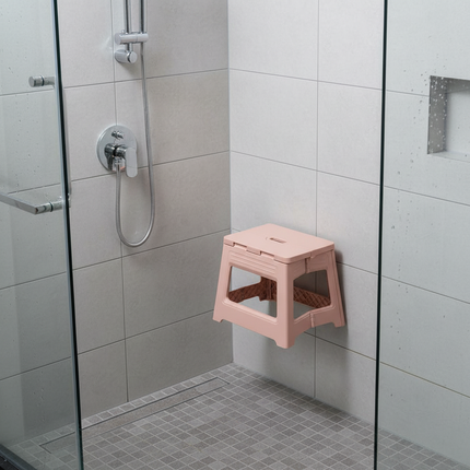 Lightweight Folding Step Stool Multi Purpose Handheld Thickened Footstool Non-Slip Plastic Small Benches Kitchen - gallery 2