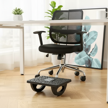 Portability Foot Rest Under Desk Footrest Ergonomic Foot Stool With Massage Rollers Foot Rest For Home Office Work - gallery 2