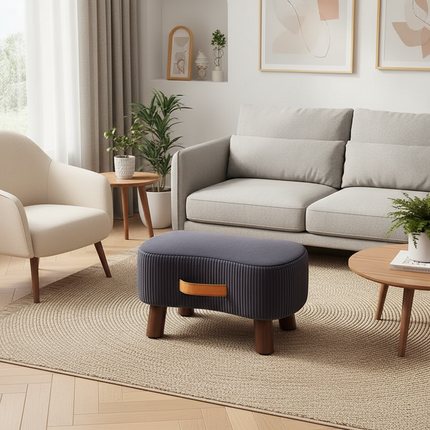 Potable Small Wood Chair Household Shoe Changing Stool Sofa Living Room Foot Rest Stool Tea Table Children Bathroom Footstool - gallery 2