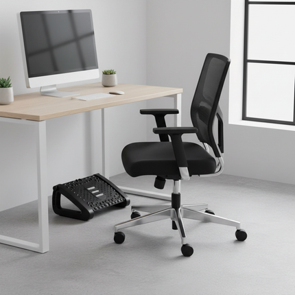 Portable Foot Rest Ergonomic Office Footrest Under Desk Feet Stool for Home Office Work Foot Resting Stool with Massage Rollers - gallery 2