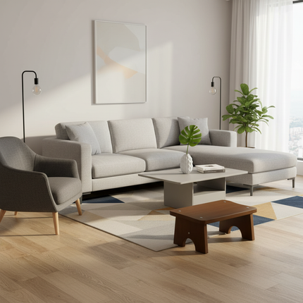 Bamboo Made Foot Stool for Bedside Vintage Step Stool Mini Get Up Anti Slip for Bedroom Bathroom Kitchen - gallery 2