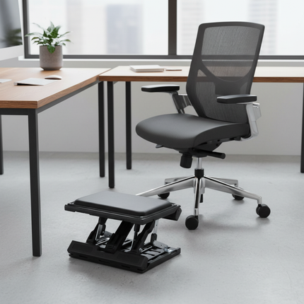 Scalebeard Under Desk Foot Rest at Work Height Adjustable Infinite Angle Ergonomic Foldable Footrest for Office Gaming - gallery 2