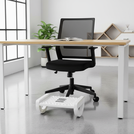 Portable Foot Rest Under Ergonomic Footrest Stool 6 Height Position Adjustable Foot Stoo with Firm Non-Slip Legs Massage Rollers - gallery 2