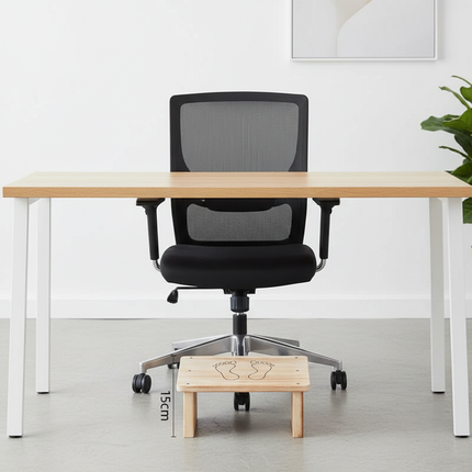 Solid Wood Footrest With Sloping Surface office Footrest Under the Desk Footstool Wooden Foot Rest Stool Pain Relief Office Foot - gallery 2