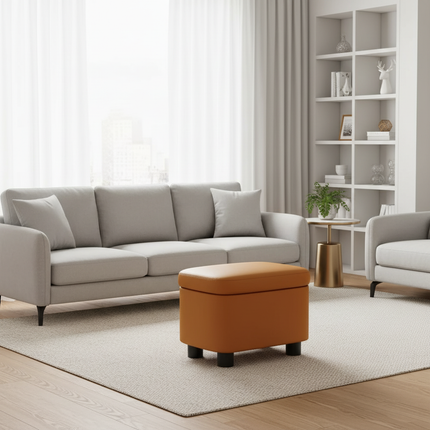 home Furniture Household Low Stool Living Room Coffee Table Sofa Stools Soft Bag Pier Ottoman Footrest With Storage Space Stool - gallery 2