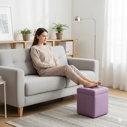 Repose Pied Salon Lilas rangement canapé